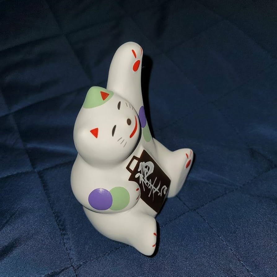 開運　湯布院　輪葉葉　福ねこ　左手福来る　招福　金運　招猫　新品　かわいい　幸運 Amazon.co.jp: 湯布院 輪葉葉 ふく猫 左手福来るねこ レア 開運